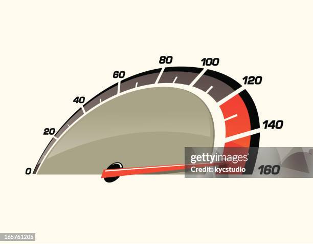 speedometer pushed to the limit - speedometer data stock illustrations