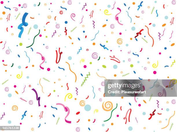 vector confetti - confetti falling on white stock illustrations