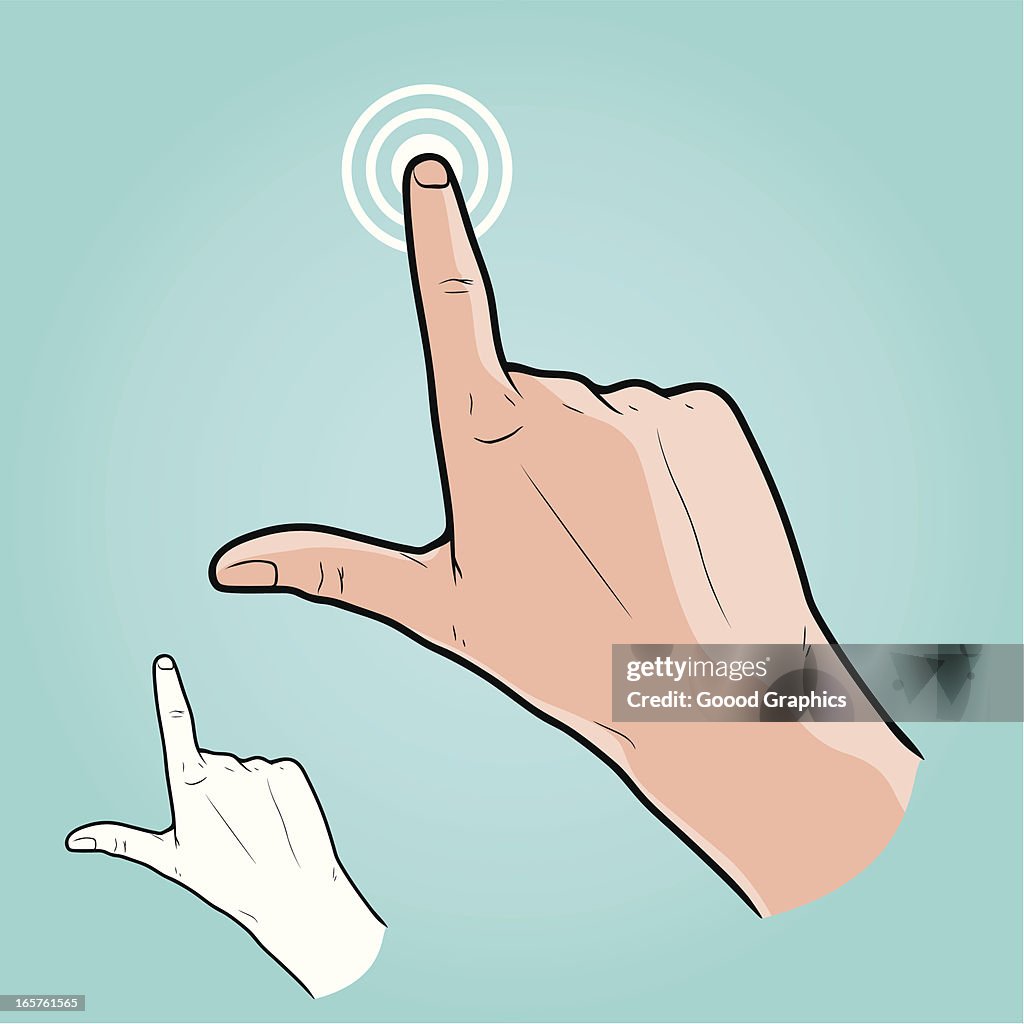 Vector Illustration Touch Screen Hand Gesture High-Res Vector Graphic ...
