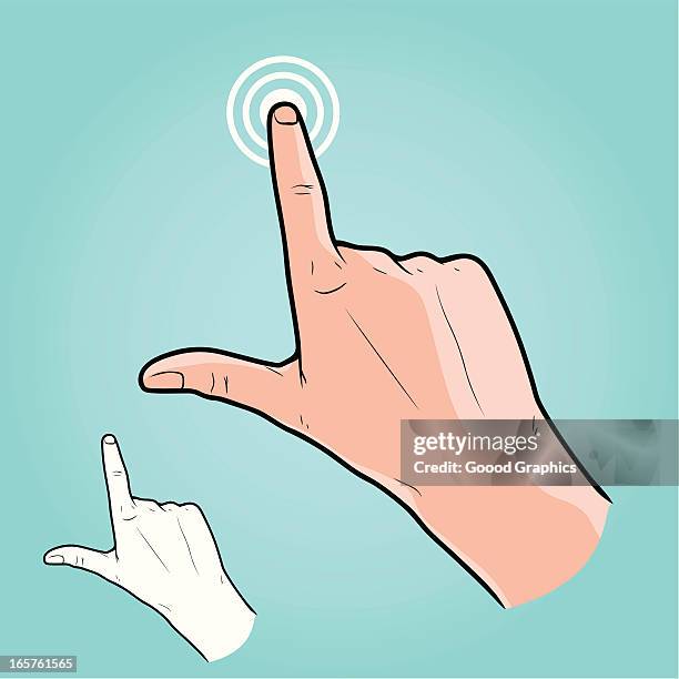 Touch Hand Visual Vector Illustration Touch Screen Hand Gesture High-Res Vector Graphic ...