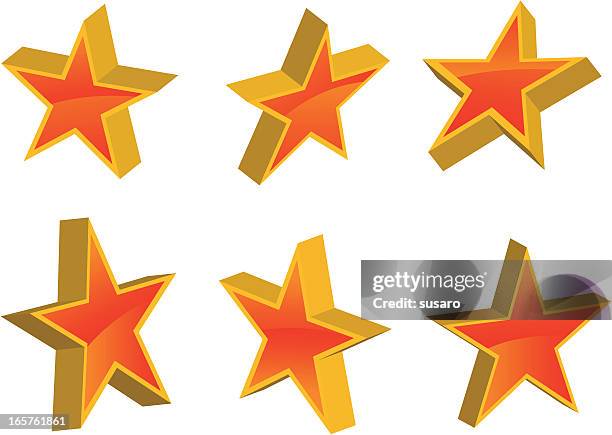 stars illustration in 3d - hollywood walk of fame stock illustrations