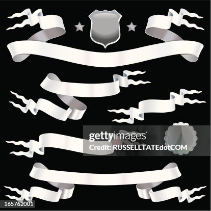 White fork tailed ribbons White fork tailed ribbons
