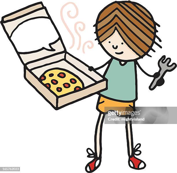 25 Ilustraciones de Niños Comiendo Pizza - Getty Images