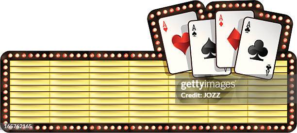 poker-billboard - texas hold 'em stock-grafiken, -clipart, -cartoons und -symbole