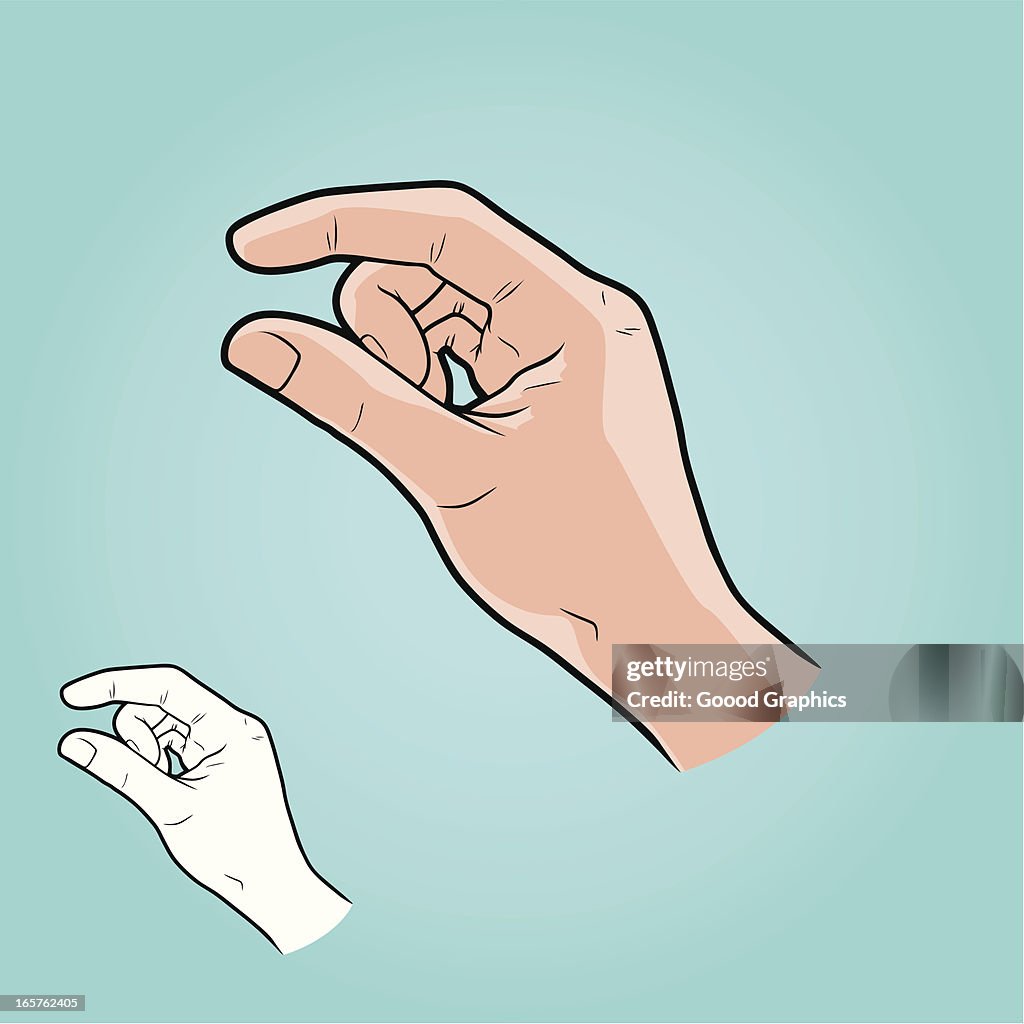 Hand Gesten kleine Schild