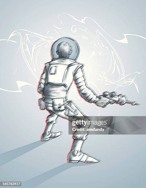 ilustrações, clipart, desenhos animados e ícones de abismo e astronaut. continua. - detonador