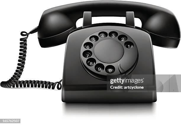 retro phone - telephone dial stock illustrations
