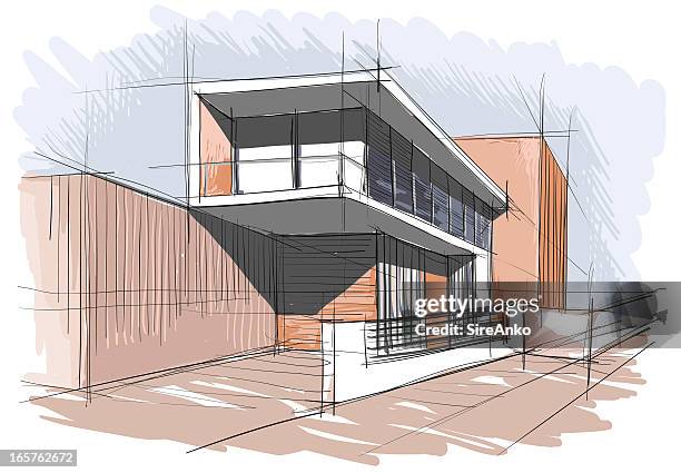 stockillustraties, clipart, cartoons en iconen met architecture - architectural drawings