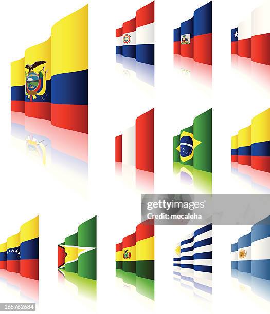 ilustraciones, imágenes clip art, dibujos animados e iconos de stock de 3 d flags - bandera haitiana