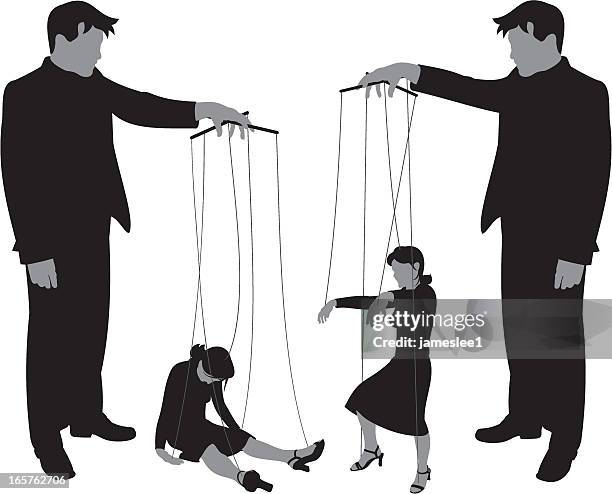 control freak - puppet strings stock illustrations
