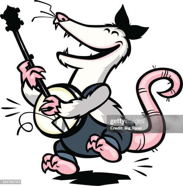 hillbilly opossum - redneck comics stock illustrations