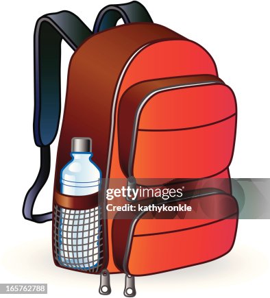 Red Backpack Vector Red Backpack High-Res Vector Graphic - Getty Images