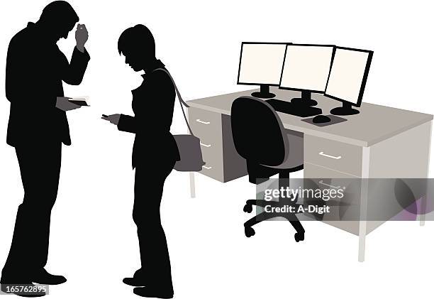 arrangements - telefonieren büro stock-grafiken, -clipart, -cartoons und -symbole