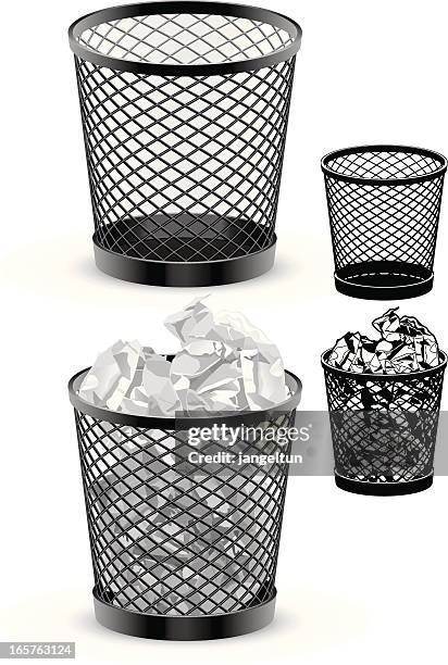 trash can - trash can vector stock illustrations
