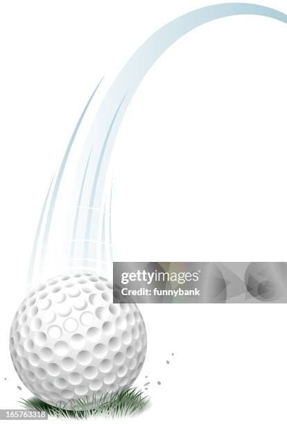 speed golf ball - golf ball in motion stock illustrations