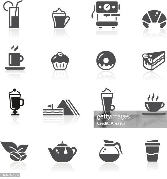 stockillustraties, clipart, cartoons en iconen met coffee icons - club sandwich