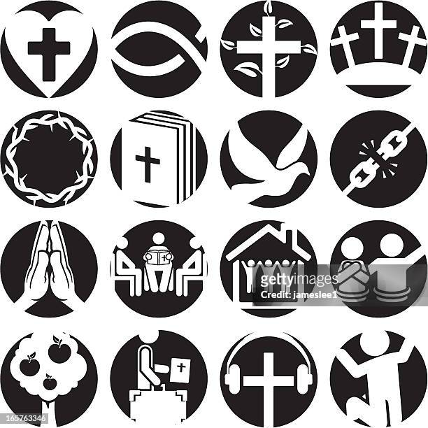 christian icons - baptism cross stock illustrations
