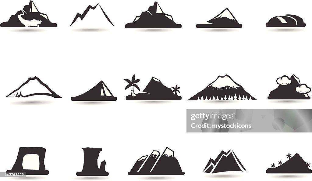 Mountain Icons and symbols