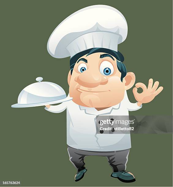 chief - chef tasting stock illustrations