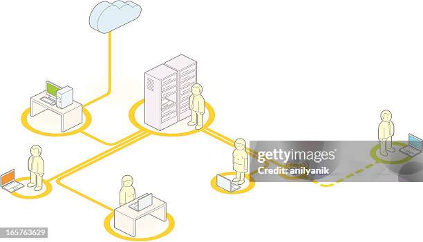 network - modem stock illustrations