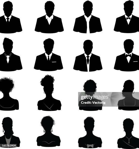 head silhouette - men model stock illustrations