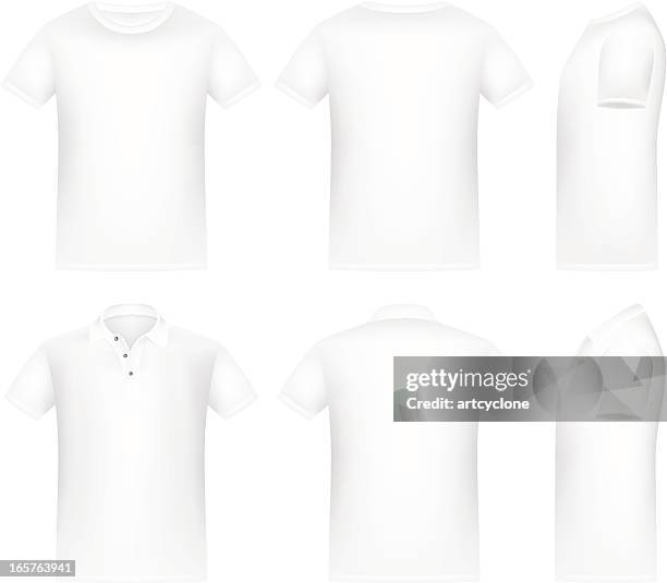 bildbanksillustrationer, clip art samt tecknat material och ikoner med white shirt - korta ärmar