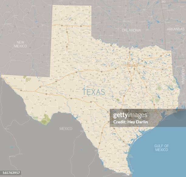 texas state karte - wanderkarte stock-grafiken, -clipart, -cartoons und -symbole