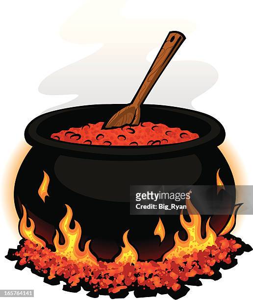 chili pot - chili cookoff stock illustrations