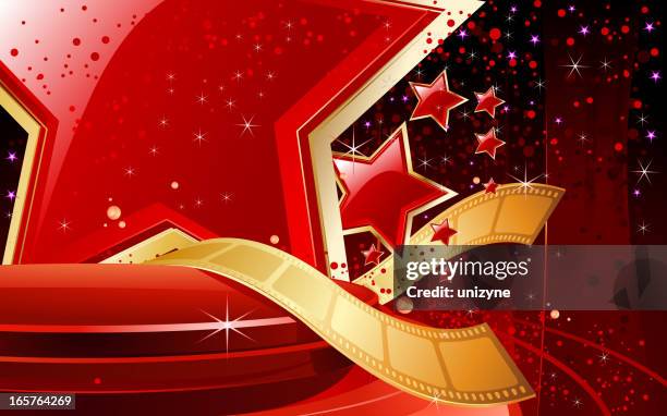 stockillustraties, clipart, cartoons en iconen met theater and film stars background - variete