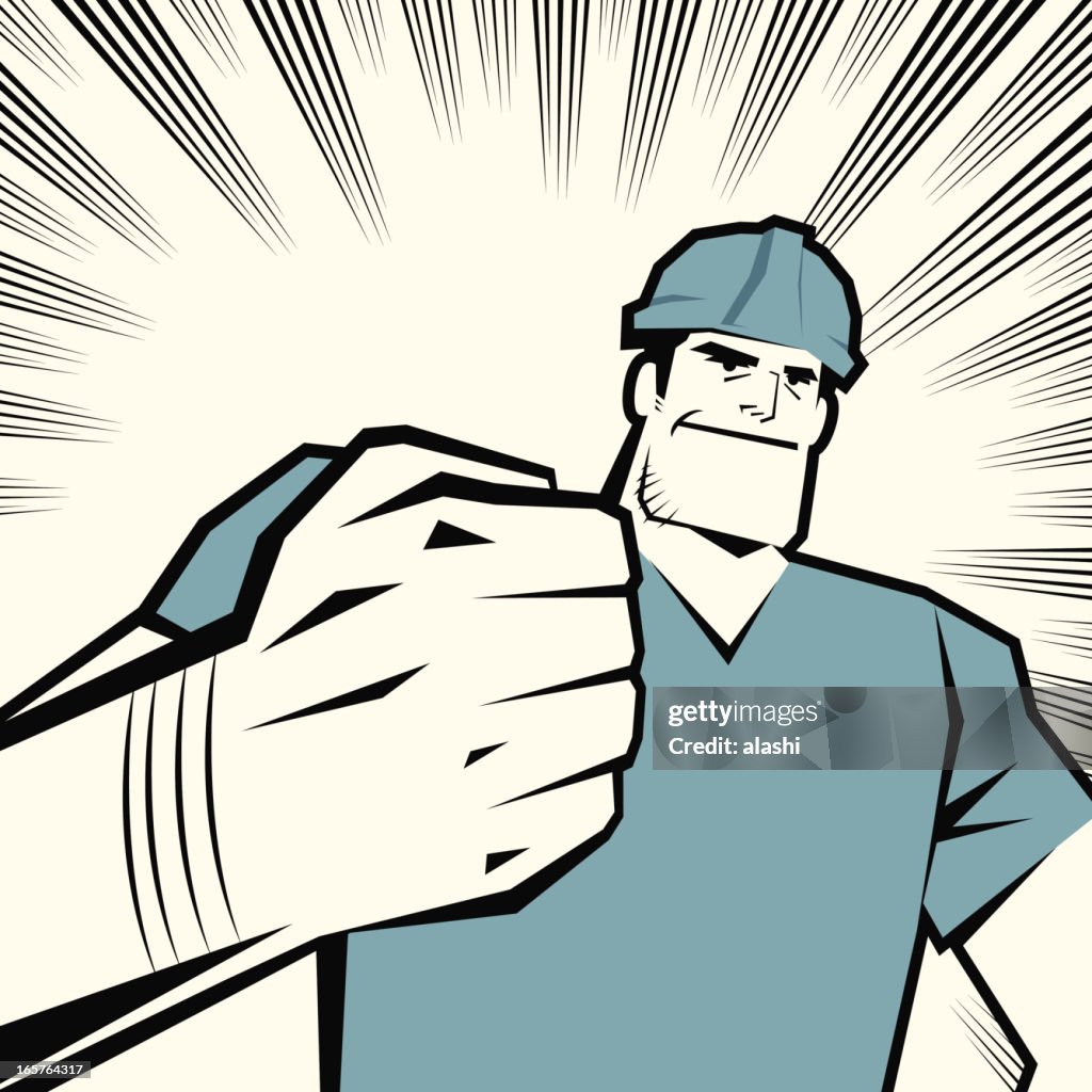 Worker with Fist Raised