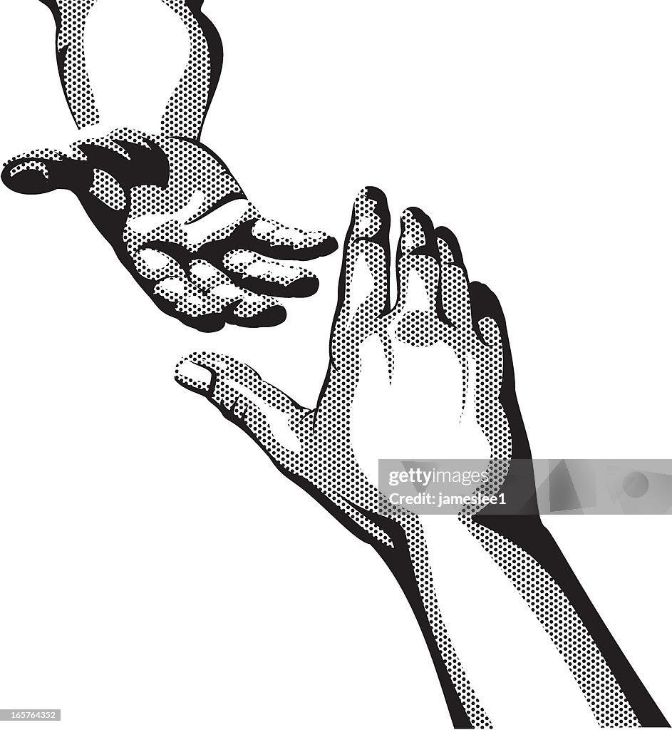 Hand In Hand Help Vector Helping Hands Vector Clipart Free