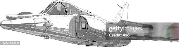 jet plane vector illustration - flight deck stock illustrations
