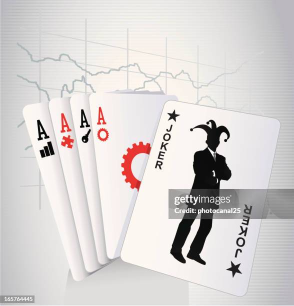 ilustrações, clipart, desenhos animados e ícones de negócios curinga - joker card