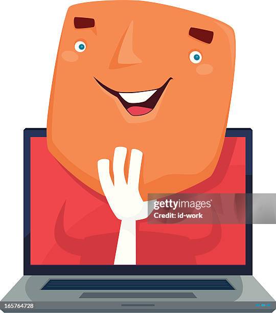 Face Behind Laptop High Res Vector Graphics - Getty Images