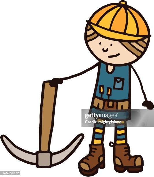 construction worker - work boots stock illustrations