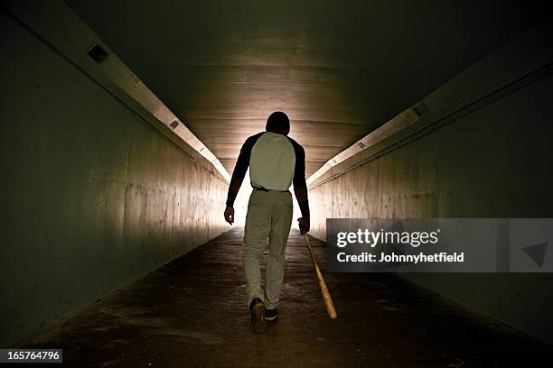 baseball player walking with bat - baseball hall stock pictures, royalty-free photos & images