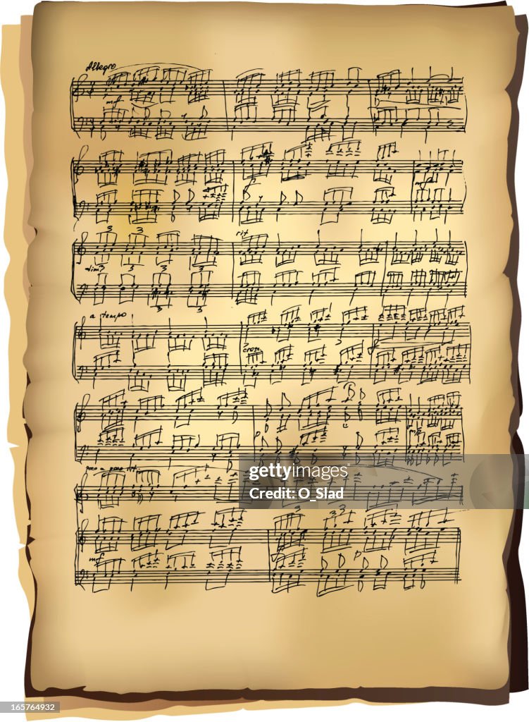 Classical music sheets