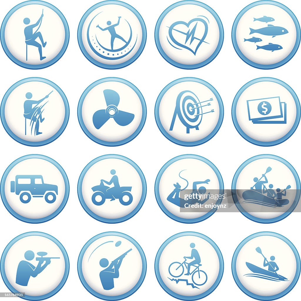 Round activity icons