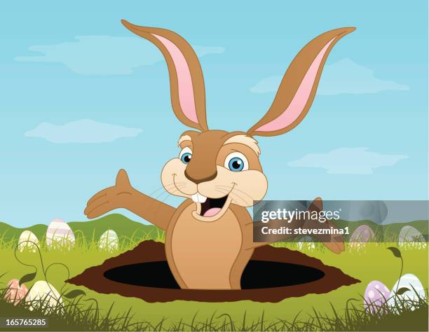 easter egg hunt - empty easter basket stock illustrations