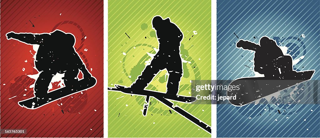 Snowboarders background