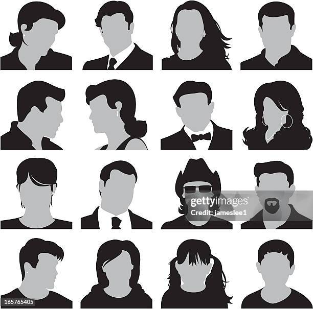 head icons - long beard stock illustrations