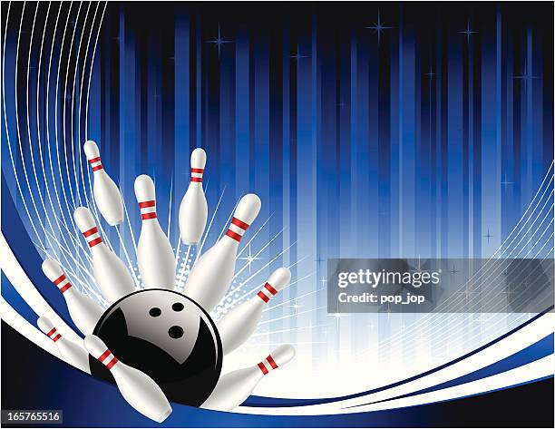 bowling background - skittles game stock illustrations