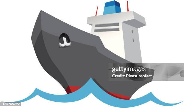 cargo tanker ship isolated illustration - ship deck stock illustrations