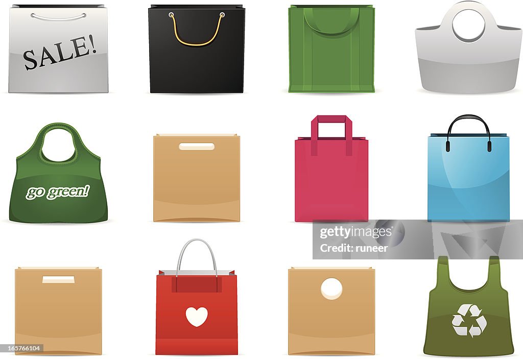 Shopping Bag icons | Classic series