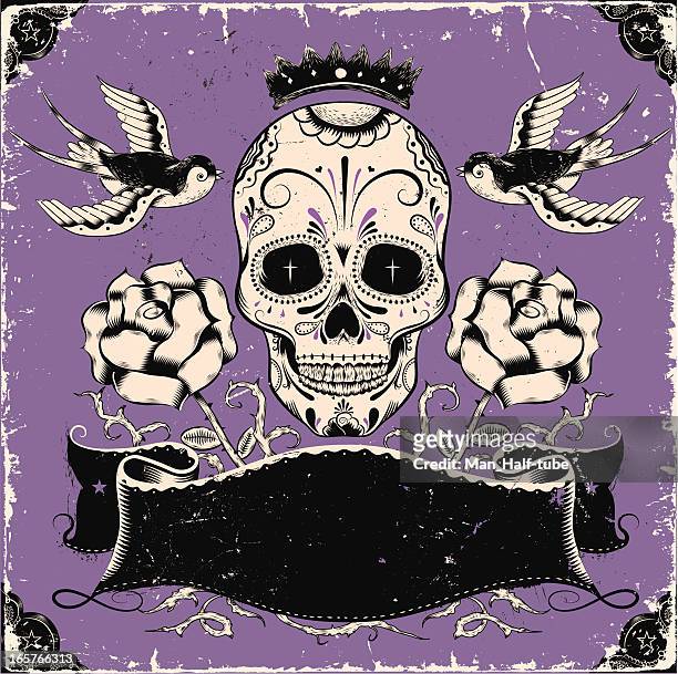 Vintage mexican skull