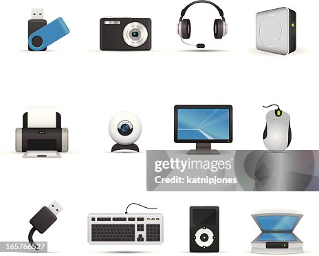 Icon Set - Computer Peripherals Icon Set - Computer Peripherals