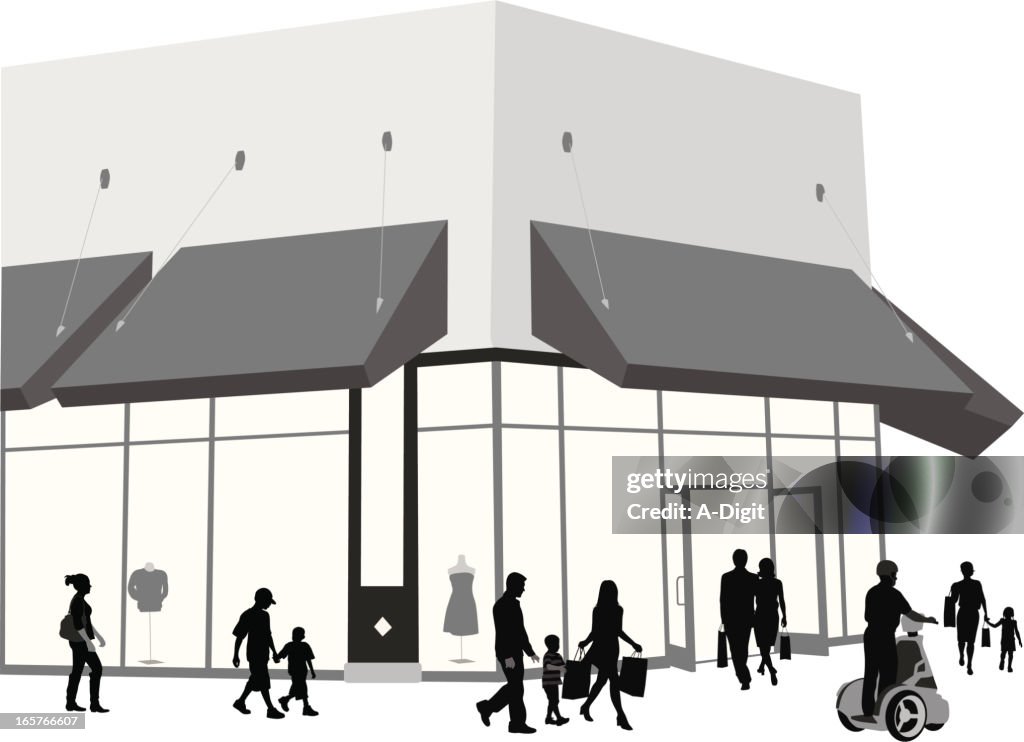 Retail Security Vector Silhouette