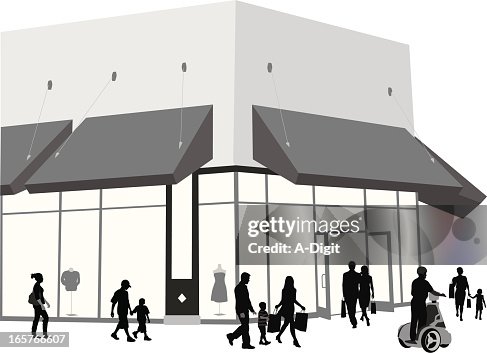 Retail Security Vector Silhouette Retail Security Vector Silhouette