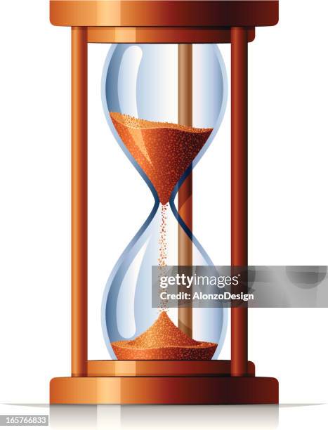 hourglass - sand clock concept stock illustrations