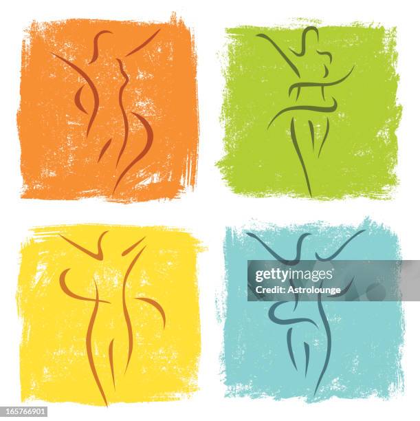diet icons - exercising stock illustrations